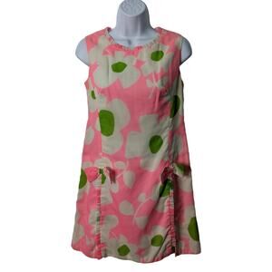Vintage 60's Sassy by Gregg Draddy Skort Mini Dress Pink Graphic Floral Pattern